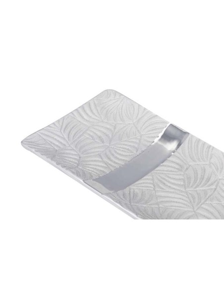 Bandeja de cerámica plateada