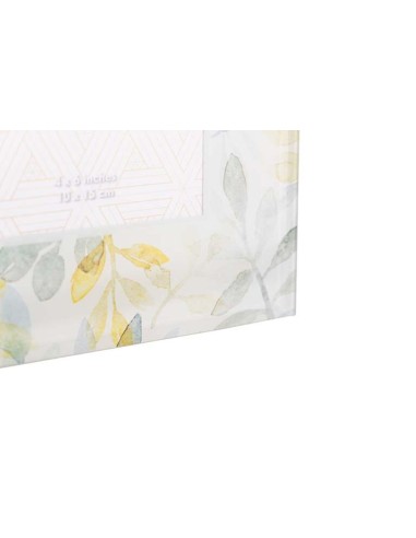 Portafoto de cristal diseño hojas