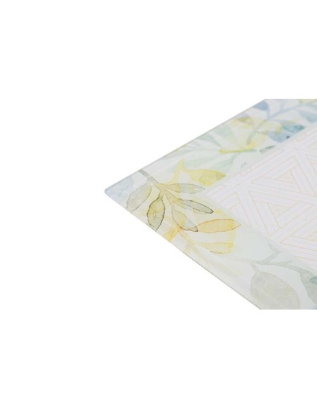 Portafoto de cristal con decoraciones de flores