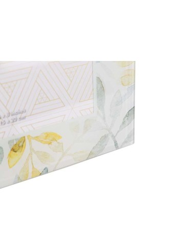 Portafoto de cristal con decoraciones de flores