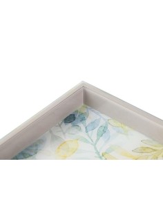 Bandeja de cristal con diseño de hojas 2