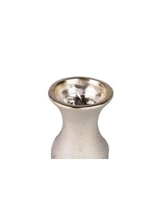 Jarrón cerámica relieve en plata 2