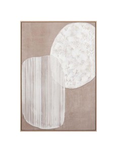 Cuadro abstracto en lienzo con moldura de madera