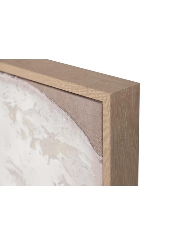 Cuadro abstracto en lienzo con moldura de madera