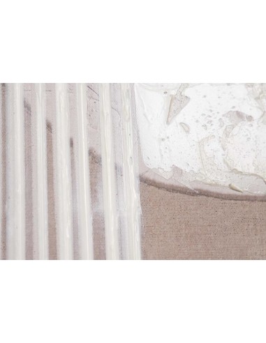 Cuadro abstracto en lienzo con moldura de madera