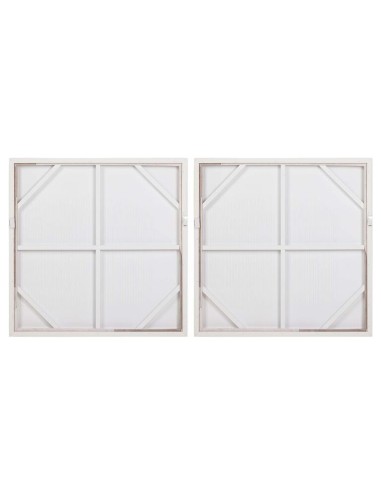 Cuadro abstracto pintado en lienzo con moldura