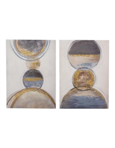 Cuadro abstracto en lienzo tonos azules