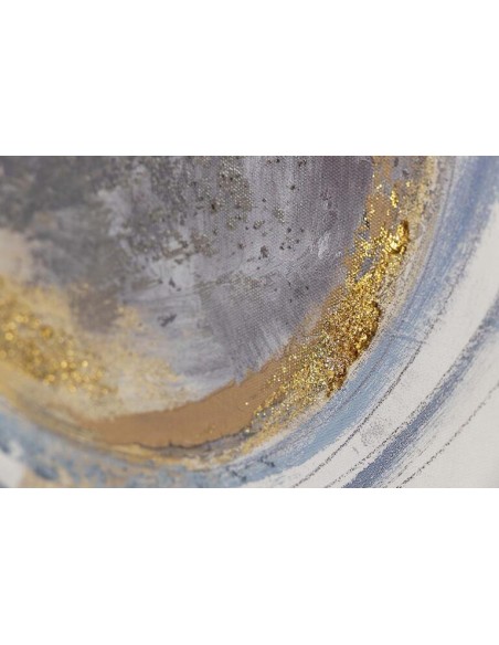 Cuadro abstracto en lienzo tonos azules