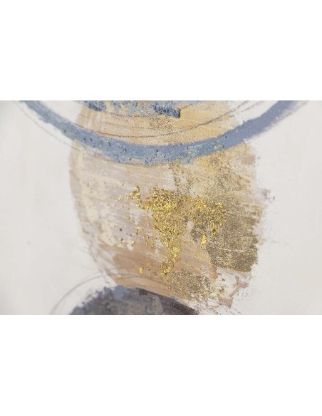 Cuadro abstracto en lienzo tonos azules