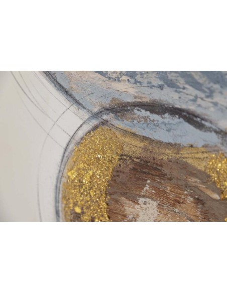 Cuadro abstracto en lienzo tonos azules