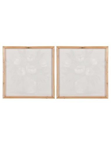 Cuadro de jarrones en lienzo tonos pasteles