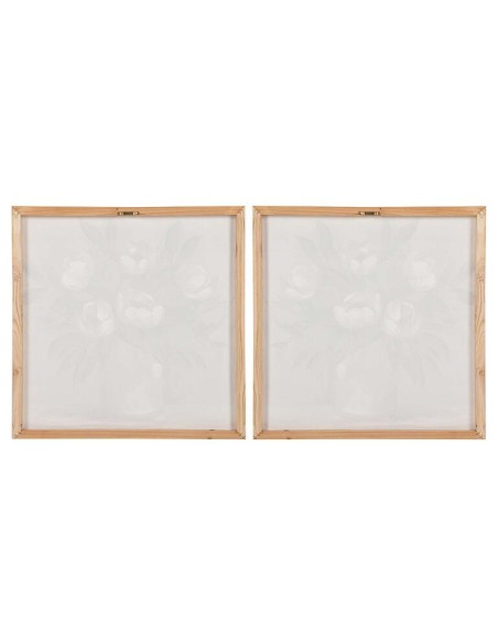 Cuadro de jarrones en lienzo tonos pasteles