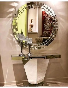 Espejo redondo con diseño de espejos 2