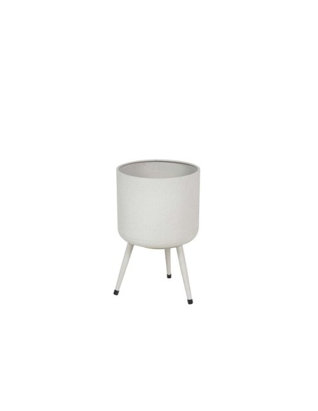 Macetero de metal blanco pequeño