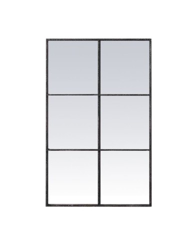 Espejo de metal de ventana negro