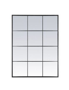 Espejo de metal negro diseño cuadros