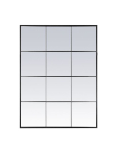 Espejo de metal negro diseño cuadros