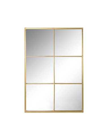 Espejo de pared de metal en dorado diseño cuadros
