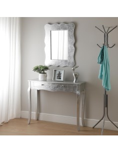 Espejo de madera plateado 2