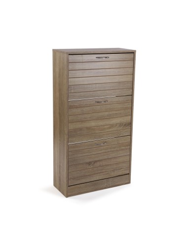 Zapatero 3 cajones marrón