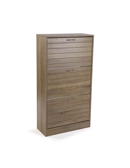 Zapatero 3 cajones marrón