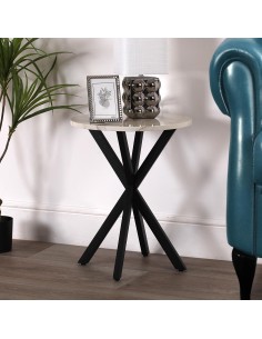 Lampara de cerámica en plata metalizada con pantalla 2