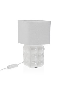 Lampara cerámica blanca con pantalla