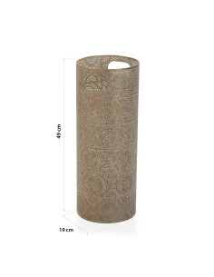 Paragüero metálico dorado envejecido 2