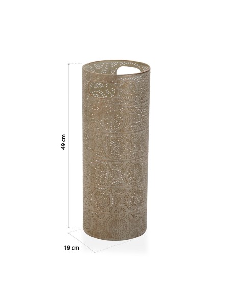 Paragüero metálico dorado envejecido