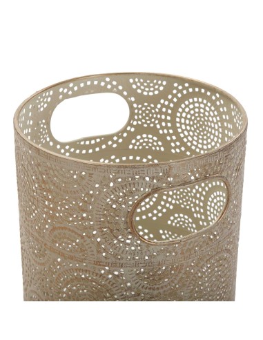 Paragüero metálico dorado envejecido