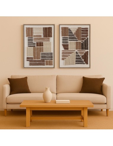 Cuadro con diseño en tela enmarcado