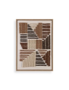 Cuadro con diseño en tela enmarcado