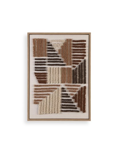 Cuadro con diseño en tela enmarcado