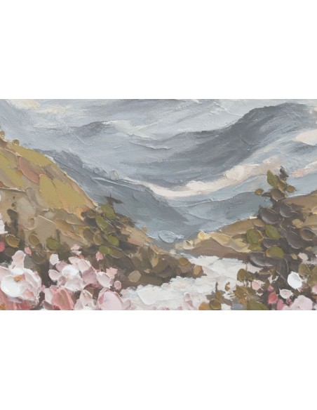 Cuadro lienzo diseño con montañas