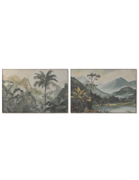 Cuadro de lino con palmeras