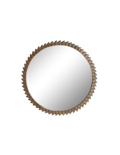 Espejo redondo de mango natural