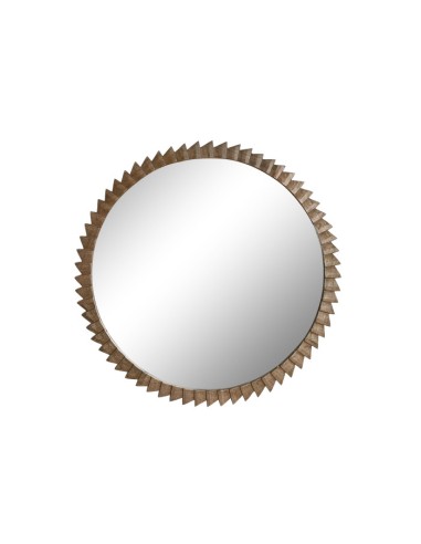 Espejo redondo de mango natural