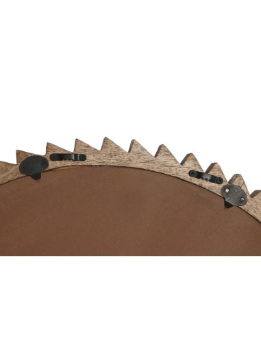 Espejo redondo de mango natural