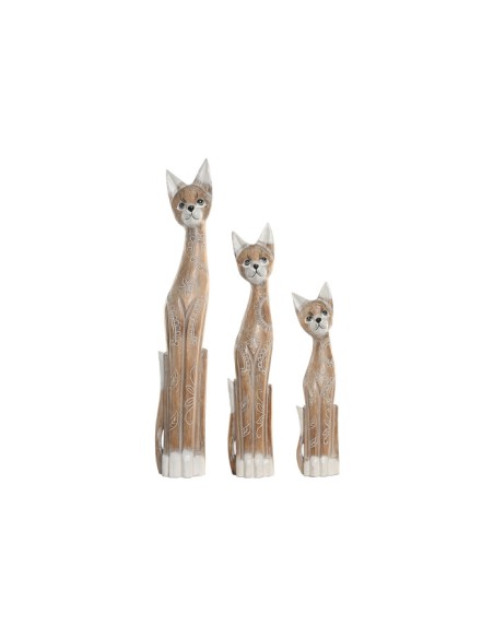 Juego 3 figuras de gatos