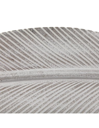 Bandeja de madera hoja blanca