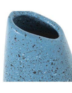 Jarrón cerámica azul y dorado 2