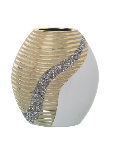 Jarrón blanco Champagne Brillos