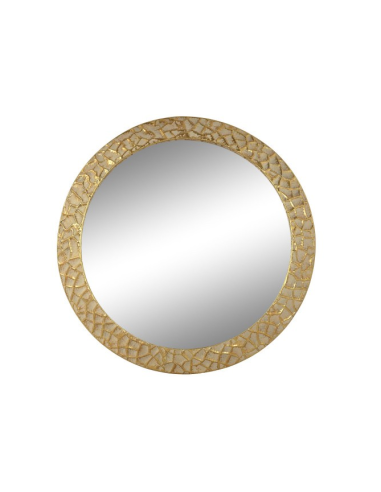 Espejo Metálico Oro 78cm