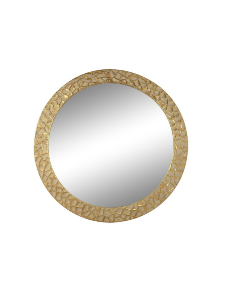 Espejo Metálico Oro 78cm