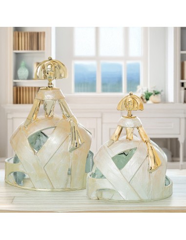 Figura Menina Nácar Oro 29cm