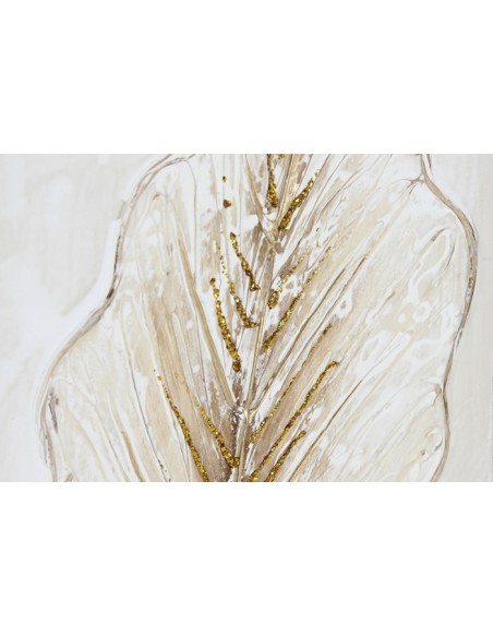 Cuadro en lienzo de flor dorada