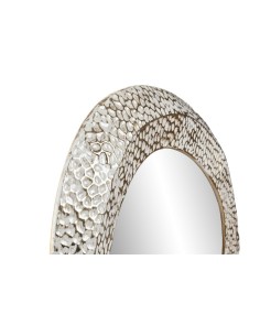 Espejo de metal en blanco y dorado 2