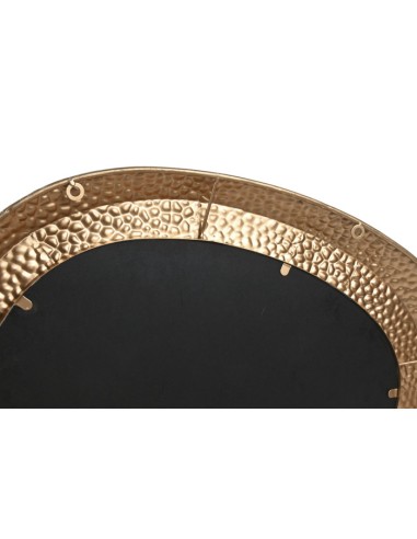 Espejo de metal en blanco y dorado