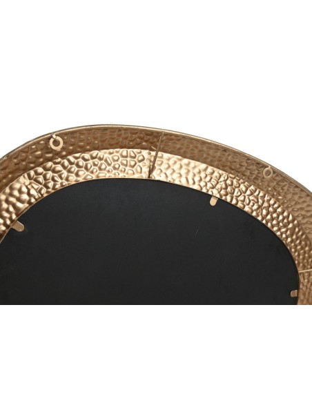 Espejo de metal en blanco y dorado