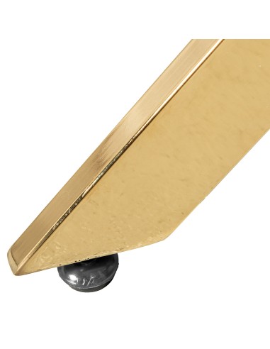 Mesa de comedor cristal patas en dorado